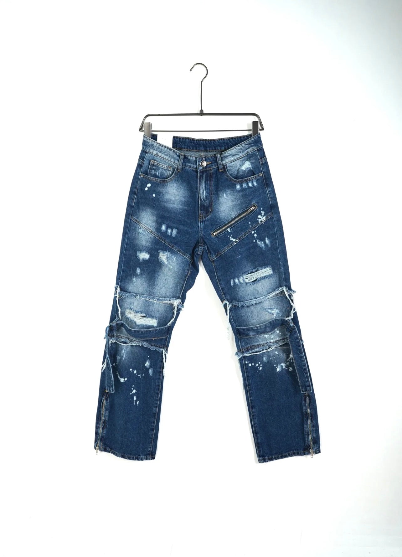 Jeans "Palazzo" effetto consumato