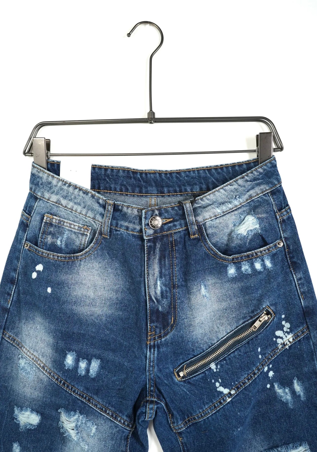 Jeans "Palazzo" effetto consumato